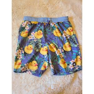 Men's Rubber duck NEFF lined Swimsuit size Medium